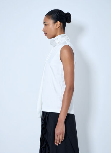 Bottega Veneta Sleeveless High-Neck Top White bov0264064