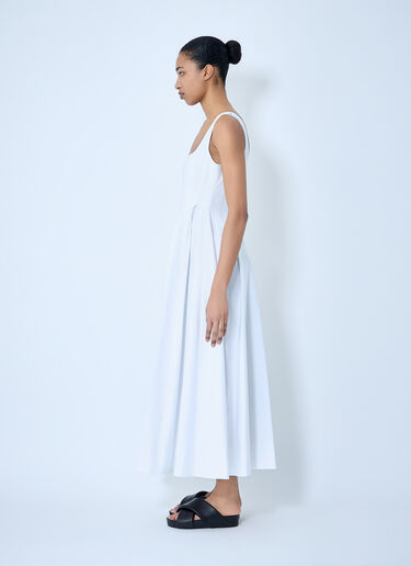 LN-CC® - Sportmax: Square Neck Sleeveless Dress - White Sportmax Square Neck Sleeveless Dress White spx0264007