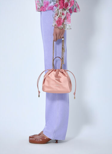 LN-CC® - Chloé: Drawstring Chain Icons Handle Bag - Pink Chloé Drawstring Chain Icons Handle Bag Pink chl0264050