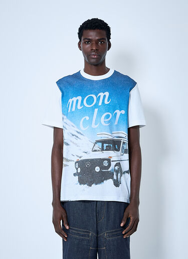 LN-CC® - Moncler x Mercedes-Benz by Nigo: 徽标图案T恤 - 白色 Moncler x Mercedes-Benz by Nigo 徽标图案T恤 白色 mmn0160004