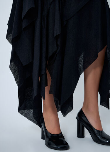 LN-CC® - LIMI feu: Gauzed Frilled Midi Skirt - Black LIMI feu Gauzed Frilled Midi Skirt Black yoy0262021