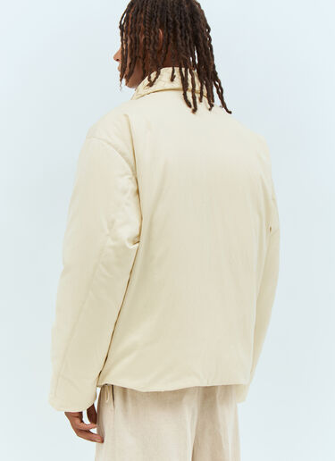 LN-CC® - Bottega Veneta: Cotton Twill Puffer Jacket - Cream Bottega Veneta Cotton Twill Puffer Jacket Cream bov0158007