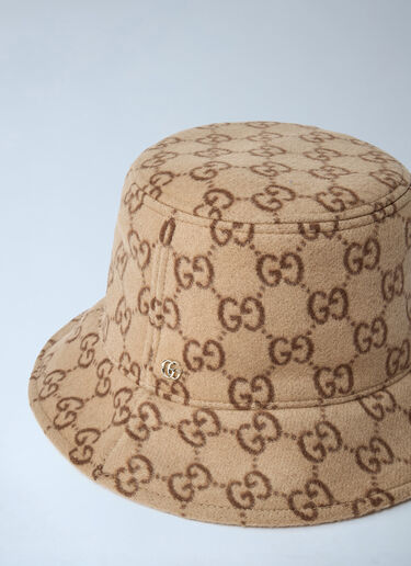 Gucci 徽标图案渔夫帽 米色 guc0261052