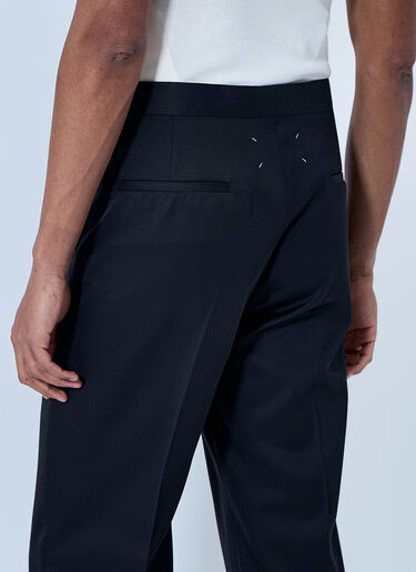 LN-CC® - Maison Margiela: Wool Tailored Trousers - Black Maison Margiela Wool Tailored Trousers Black mla0164106
