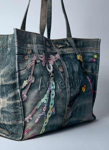 LN-CC® - Acne Studios: Logo Shoulder Tote Bag - Blue Acne Studios Logo Shoulder Tote Bag Blue acn0360001