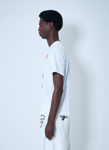 LN-CC® - HUMAN MADE: Logo Motif T-Shirt - White HUMAN MADE Logo Motif T-Shirt White hmd0161021