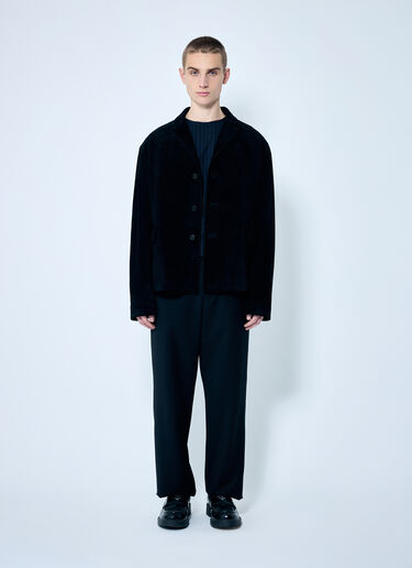 LN-CC® - Prada: Suede Jacket - Black Prada Suede Jacket Black pra0159034