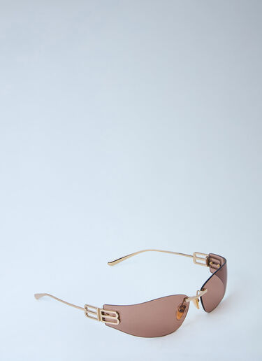 LN-CC® - Balenciaga: Gossip Rimless Logo Sunglasses - Pink Balenciaga Gossip Rimless Logo Sunglasses Pink bal0263053