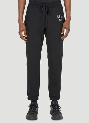 More Joy Logo Embroidered Classic Track Pants Black mjy0347022