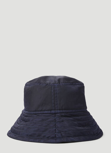 LN-CC® - Dries Van Noten: Topstitching Bucket Hat - Blue Dries Van Noten Topstitching Bucket Hat Blue dvn0156038