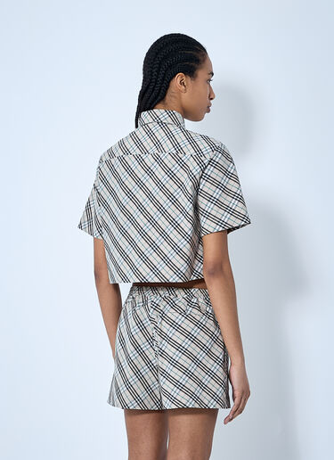 LN-CC® - Burberry: 短款格纹衬衫 - 米色 Burberry 短款格纹衬衫 米色 bur0259008