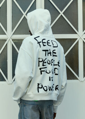 LN-CC® - Sky High Farm Workwear: Alastair Mckimm Workwear Hooded Sweatshirt - White Sky High Farm Workwear Alastair Mckimm Workwear Hooded Sweatshirt White skh0354012