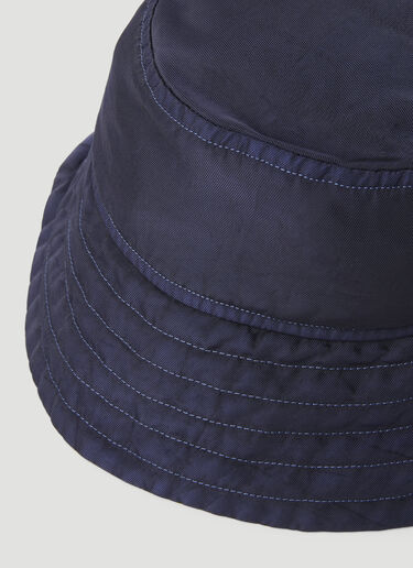 LN-CC® - Dries Van Noten: Topstitching Bucket Hat - Blue Dries Van Noten Topstitching Bucket Hat Blue dvn0156038