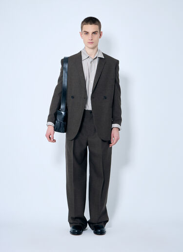 LN-CC® - The Row: Luigi Striped Shirt - Beige The Row Luigi Striped Shirt Beige row0159002