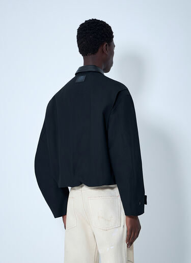Acne Studios Leather-Trimmed Button Jacket Black acn0164030
