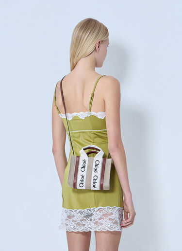 Chloé Mini Woody Tote Bag Beige chl0264154