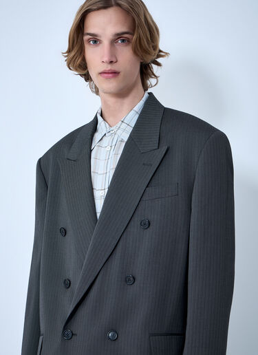 LN-CC® - Acne Studios: Double-Breasted Suit Jacket - Grey Acne Studios Double-Breasted Suit Jacket Grey acn0164035
