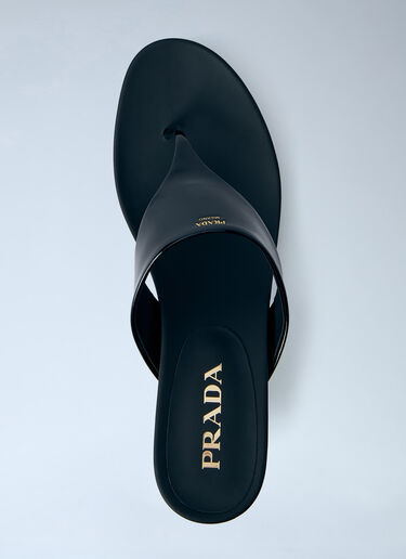 LN-CC® - Prada: Patent Leather Thong Sandals - Black Prada Patent Leather Thong Sandals Black pra0264013