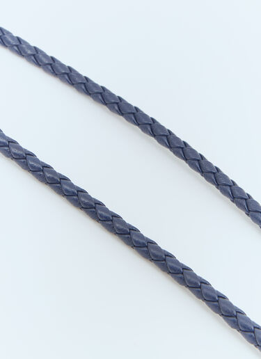 LN-CC® - Bottega Veneta: Intreccio Long Keyring - Blue Bottega Veneta Intreccio Long Keyring Blue bov0257028
