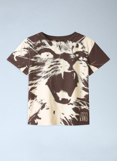 LN-CC® - Miss Sixty x KNWLS: Printed T-Shirt - Brown Miss Sixty x KNWLS Printed T-Shirt Brown msk0263020