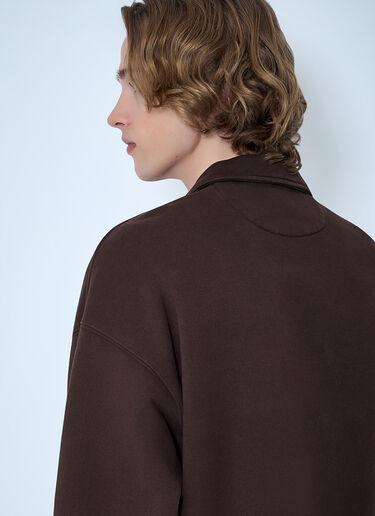 LN-CC® - Brain Dead: Half-Zip Collared Sweatshirt - Brown Brain Dead Half-Zip Collared Sweatshirt Brown bra0164006