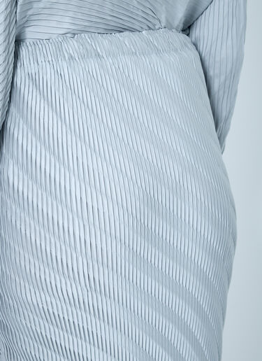 LN-CC® - Issey Miyake: Nuance Pleats Solid Skirt - Grey Issey Miyake Nuance Pleats Solid Skirt Grey ism0259007