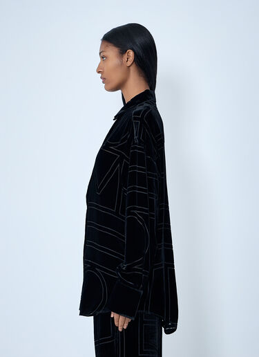 TOTEME Devoré Shirt Black tot0263019
