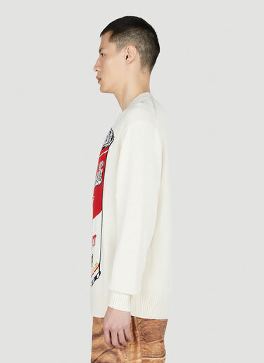 LN-CC® - Junya Watanabe: Soup Andy Warhol Sweater - White Junya Watanabe Soup Andy Warhol Sweater White jwn0152003