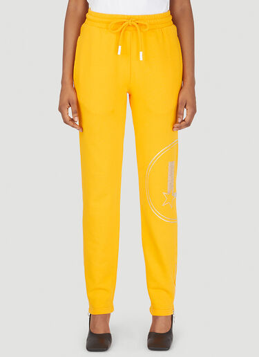 LN-CC® - Lourdes: Sequin Graphic Track Pants - Orange Lourdes Sequin Graphic Track Pants Orange lou0346009