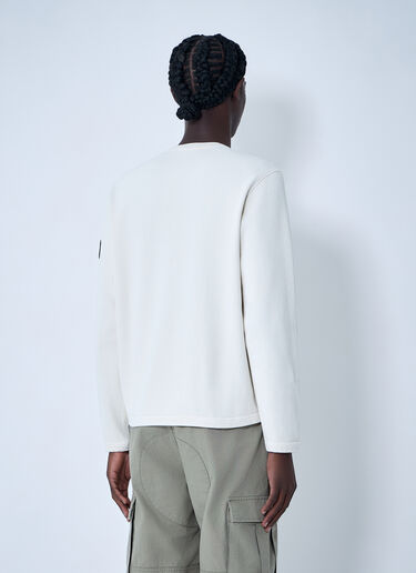 LN-CC® - Stone Island: Logo Patch Sweatshirt - Ivory Stone Island Logo Patch Sweatshirt Ivory sto0164013