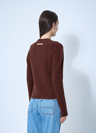 JW Anderson 泡泡袖毛衣  棕色 jwa0260008