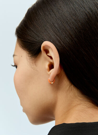 LN-CC® - Fry Powers: Neon Enamel Huggies Earrings - Orange Fry Powers Neon Enamel Huggies Earrings Orange fpw0255003