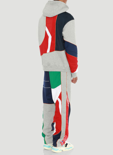 LN-CC® - Ahluwalia Studio: Patchwork Hooded Sweater - Grey Ahluwalia Studio Patchwork Hooded Sweater Grey ahl0140007