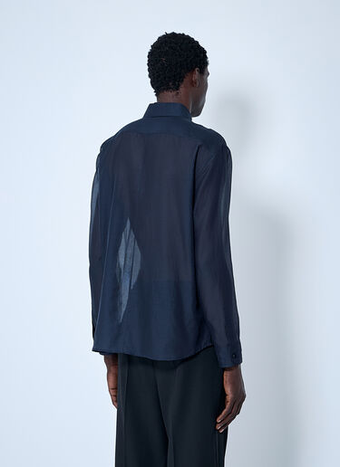 LN-CC® - Saint Laurent: Cassandre Shirt - Blue Saint Laurent Cassandre Shirt Blue sla0160001