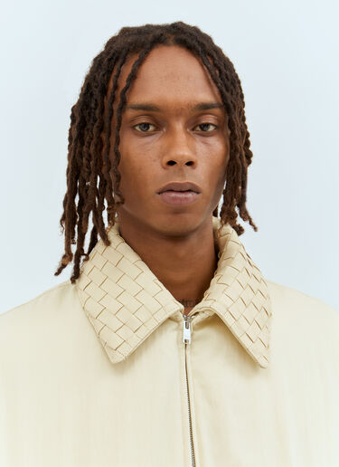 LN-CC® - Bottega Veneta: Cotton Twill Puffer Jacket - Cream Bottega Veneta Cotton Twill Puffer Jacket Cream bov0158007