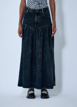 LN-CC® - GANNI: Denim Maxi Skirt - Black GANNI Denim Maxi Skirt Black gan0261009