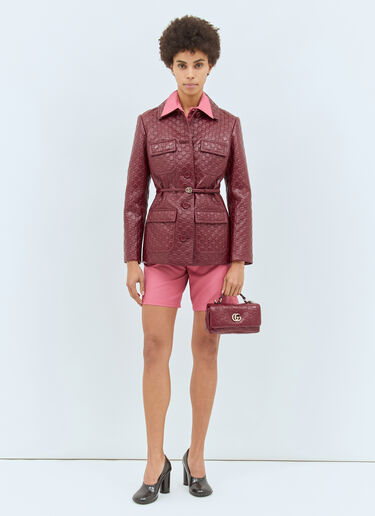 LN-CC® - Gucci: Interlocking G Leather Jacket - Red Gucci Interlocking G Leather Jacket Red guc0258008