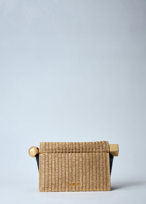 LN-CC® - Jacquemus: La Pochette Rond Carré Clutch - Beige Jacquemus La Pochette Rond Carré Clutch Beige jac0260027