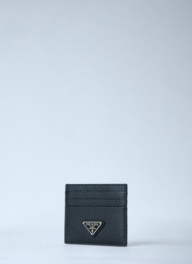 LN-CC® - Prada: Pebbled Leather Bi-fold Wallet - Black Prada Pebbled Leather Bi-fold Wallet Black pra0164011