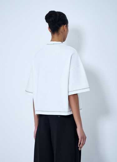 Jacquemus Logo Embroidered Boxy T-Shirt White jac0264022