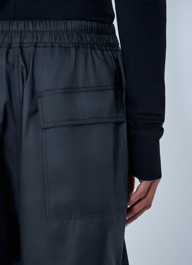 LN-CC® - Moncler + Rick Owens: Drawstring Midi Kilt Shorts - Black Moncler + Rick Owens Drawstring Midi Kilt Shorts Black mcs0363014