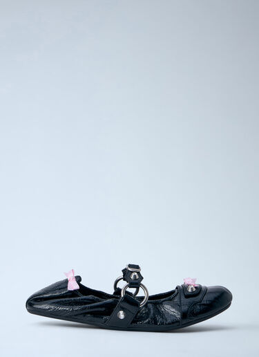 LN-CC® - Balenciaga: City Ballerinas Flats - Black Balenciaga City Ballerinas Flats Black bal0263018