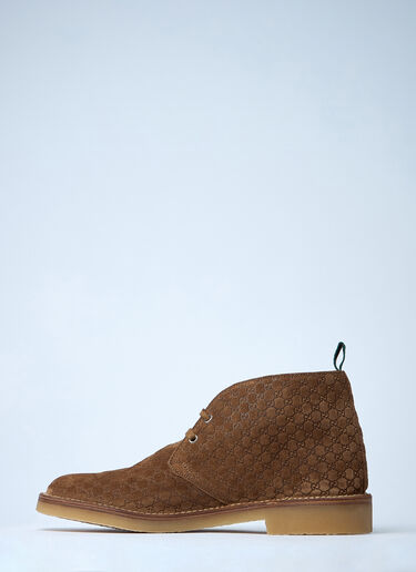LN-CC® - Gucci: GG Suede Boots - Brown Gucci GG Suede Boots Brown guc0161046