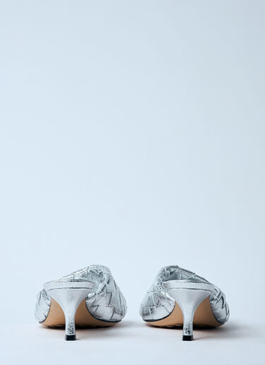 Bottega Veneta Blink Heeled Mules Silver bov0259016