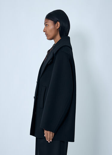 LN-CC® - Saint Laurent: Tailored Wool Coat - Black Saint Laurent Tailored Wool Coat Black sla0261036