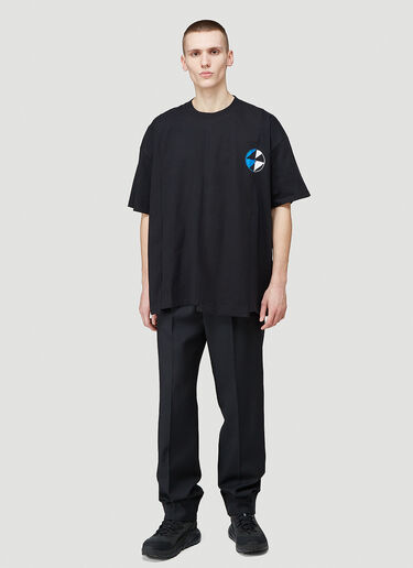 LN-CC® - The Salvages: Reconstructed Split Logo T-Shirt - Black The Salvages Reconstructed Split Logo T-Shirt Black slv0144003
