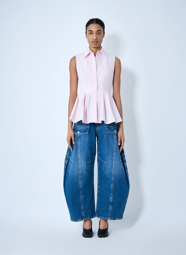 Sportmax Wide-Leg Denim Trousers Blue spx0264006