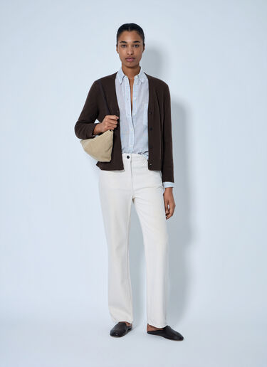 The Row Ovidia Cardigan Brown row0265004