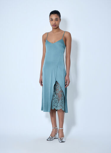 Acne Studios Lace-Trimmed Slip Dress Light Green acn0264026
