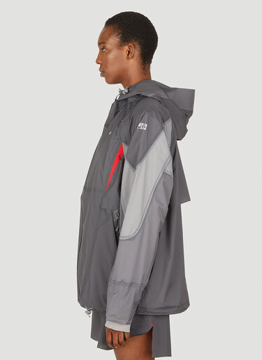 LN-CC® - SLAM JAM: Transformable Windbreaker Jacket - Grey SLAM JAM Transformable Windbreaker Jacket Grey slj0349003